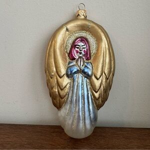 WHITEHURST IMPORTS | ANGEL ORNAMENT RARE RETIRED NY NATIVITY GLASS ART
